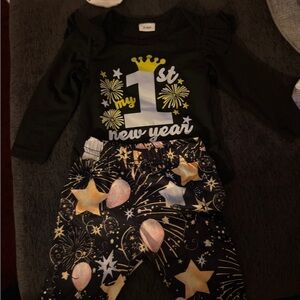 My 1st New Year Outfit with Fireworks and Stars